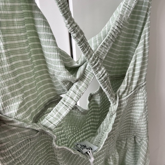 Princess Polly Arden Mini Dress Sage Green NWT - Picture 3 of 5